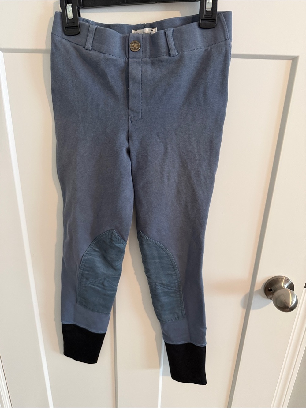 TuffRider - Child Slate Blue Equestrian Riding Breeches knee patch